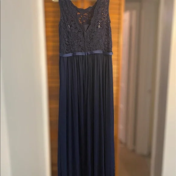 David's Bridal | Dresses | Davids Bridal Bridesmaid Dress Dark Blue |  Poshmark